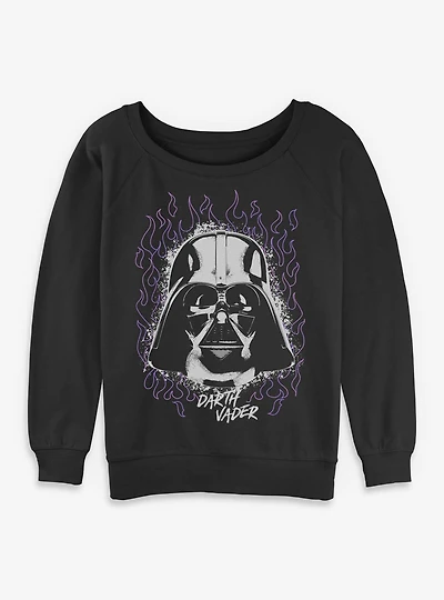 Star Wars Fire Darth Vader Womens Slouchy Sweatshirt BoxLunch Exclusive