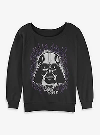 Star Wars Fire Darth Vader Womens Slouchy Sweatshirt BoxLunch Exclusive