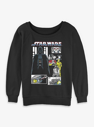Star Wars Manga Death Montage Womens Slouchy Sweatshirt BoxLunch Exclusive