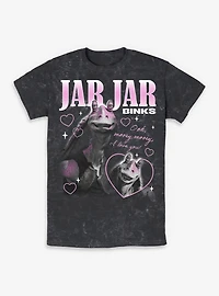 Star Wars Jar Binks Loves You Mineral Wash T-Shirt BoxLunch Exclusive