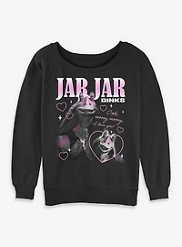 Star Wars Jar Binks Loves You Womens Slouchy Sweatshirt BoxLunch Exclusive