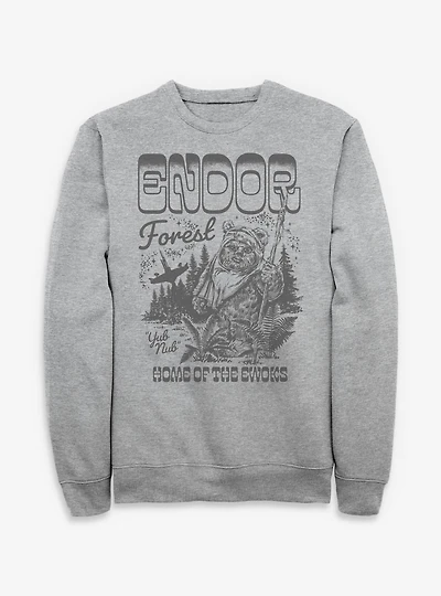 Star Wars Endor Forest Home Of The Ewoks Sweatshirt BoxLunch Exclusive
