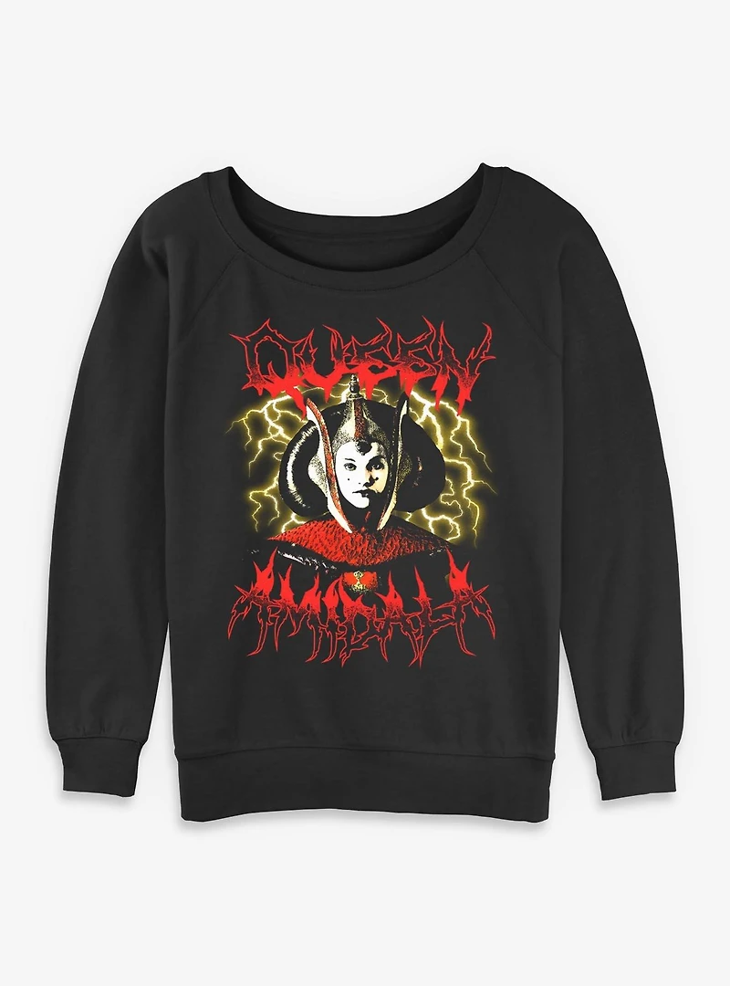 Star Wars Padme Queen Amidala Rock Womens Slouchy Sweatshirt BoxLunch Exclusive