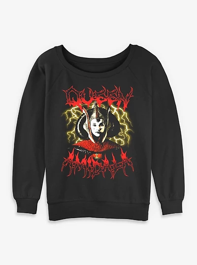 Star Wars Padme Queen Amidala Rock Womens Slouchy Sweatshirt BoxLunch Exclusive