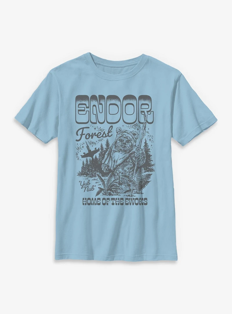 Star Wars Endor Forest Home Of The Ewoks Youth T-Shirt BoxLunch Exclusive