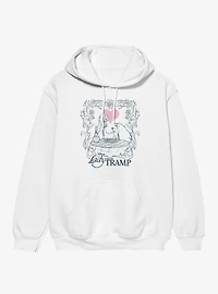 Disney Lady And The Tramp Love Spaghetti Line Art Hoodie