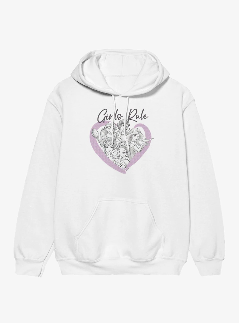 Disney Princess Girls Rule Heart Group Hoodie