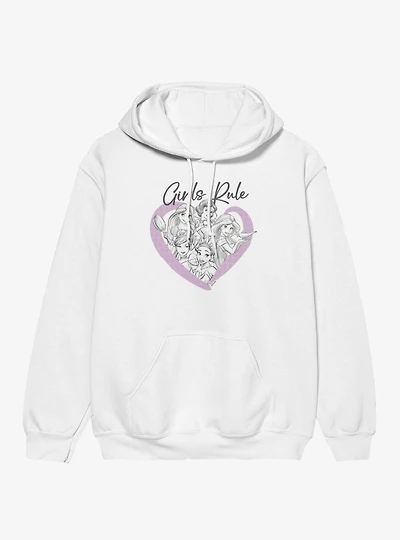 Disney Princess Girls Rule Heart Group Hoodie
