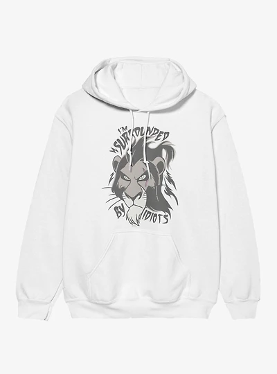 Disney Lion King Surrounded By Idiots Scar Face Hoodie