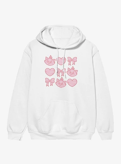 Disney Aristocats Marie Hearts And Bows Hoodie
