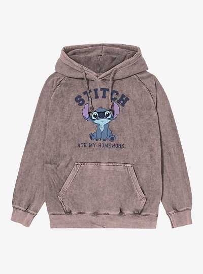 Disney Lilo And Stitch Ate My Homework Mineral Wash Hoodie