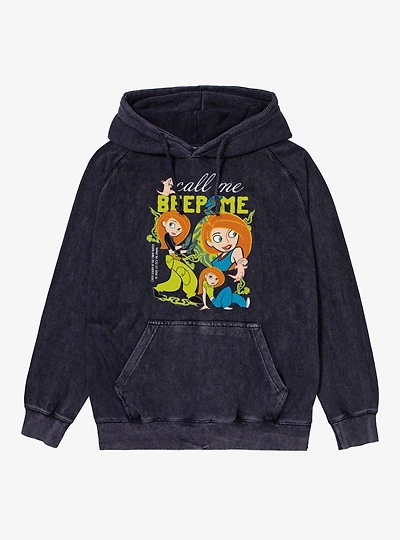 Disney Kim Possible Call Me Beep Collage Mineral Wash Hoodie