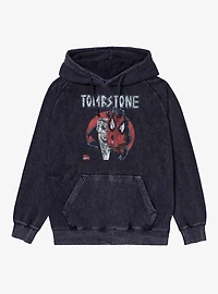 Marvel Spider-Man Unmasked Tombstone Mineral Wash Hoodie