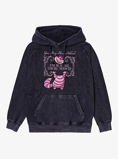 Disney Alice Wonderland Cheshire Cat Is Not All Here Mineral Wash Hoodie