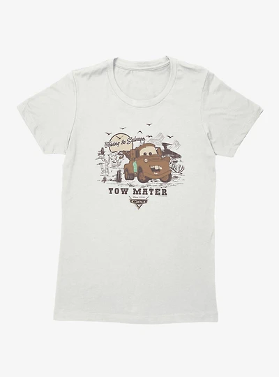 Disney Pixar Cars Tow Mater Desert Scenery Womens T-Shirt