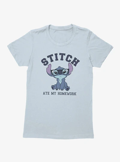 Disney Lilo And Stitch Ate My Homework Womens T-Shirt