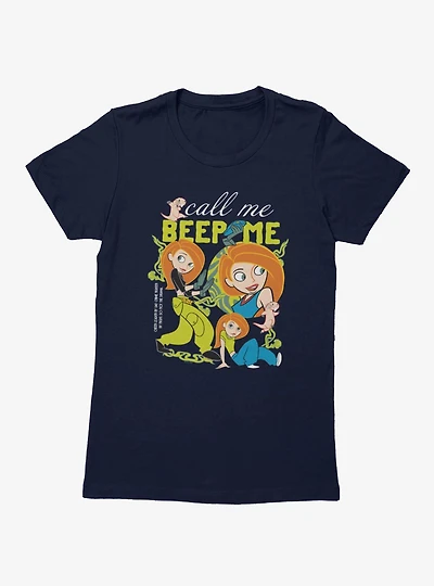 Disney Kim Possible Call Me Beep Collage Womens T-Shirt