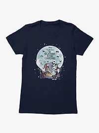 Disney Nightmare Before Christmas Big Moon Grave Friends Womens T-Shirt