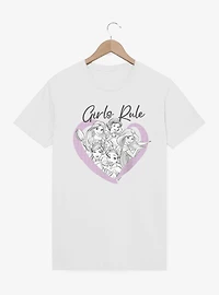 Disney Princess Girls Rule Heart Group T-Shirt