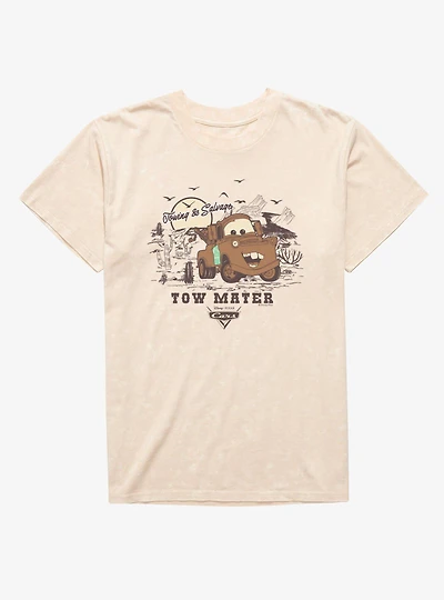 Disney Pixar Cars Tow Mater Desert Scenery Mineral Wash T-Shirt