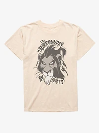 Disney Lion King Surrounded By Idiots Scar Face Mineral Wash T-Shirt