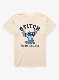 Disney Lilo And Stitch Ate My Homework Mineral Wash T-Shirt