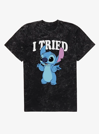 Disney Lilo And Stitch I Tried Mineral Wash T-Shirt