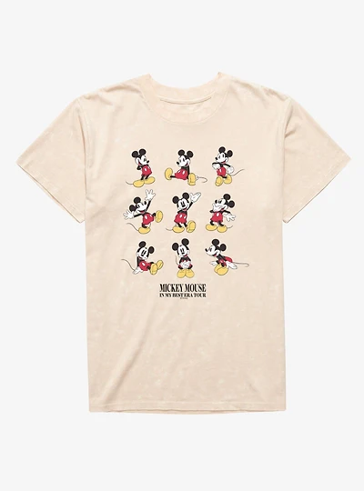 Disney Mickey Mouse Best Era Tour Poses Mineral Wash T-Shirt