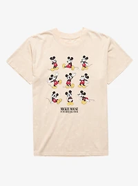 Disney Mickey Mouse Best Era Tour Poses Mineral Wash T-Shirt