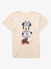 Disney Minnie Mouse Hand Heart Strawberry Dress Mineral Wash T-Shirt
