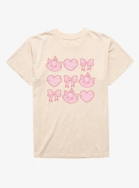 Disney Aristocats Marie Hearts And Bows Mineral Wash T-Shirt
