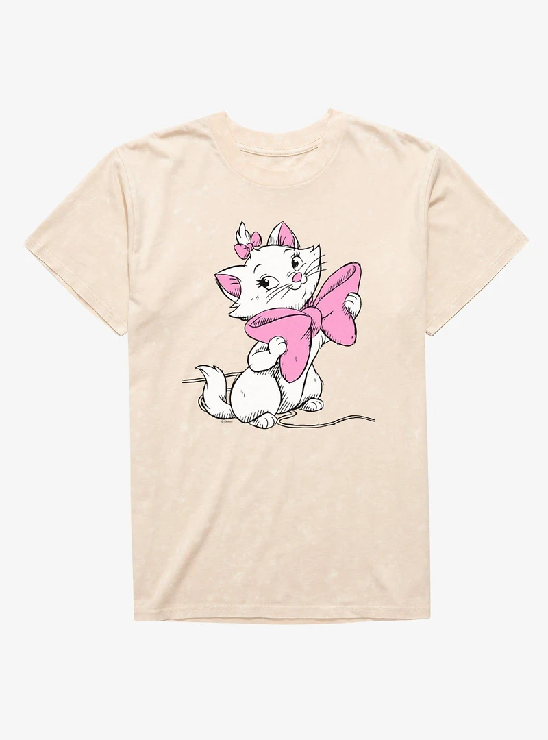 Disney Aristocats Marie Big Bow Mineral Wash T-Shirt