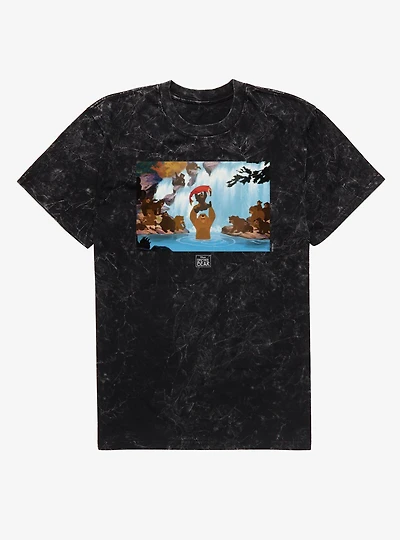 Disney Brother Bear Fish Catch Photo Mineral Wash T-Shirt