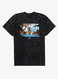 Disney Brother Bear Fish Catch Photo Mineral Wash T-Shirt