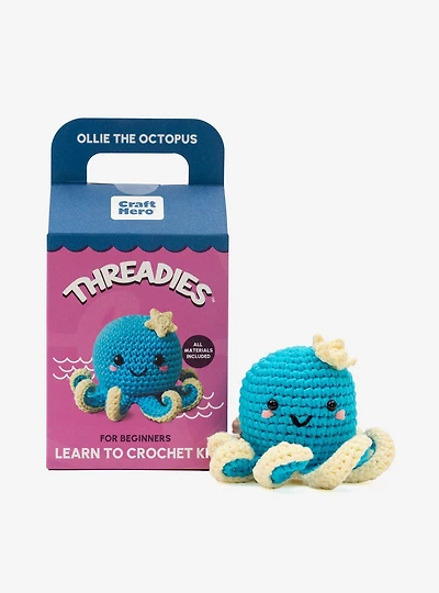 Craft Hero Threadies Ollie the Octopus Learn To Crochet Kit