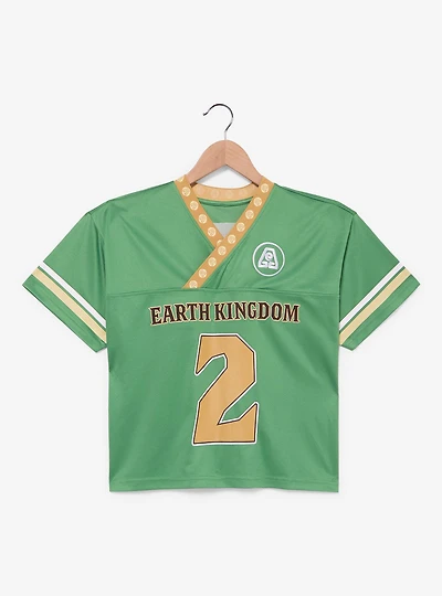 Avatar: The Last Airbender Toph Earth Kingdom Women's Cropped Football Jersey - BoxLunch Exclusive
