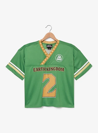 Avatar: The Last Airbender Toph Earth Kingdom Women's Plus Cropped Football Jersey - BoxLunch Exclusive