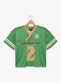 Avatar: The Last Airbender Toph Earth Kingdom Women's Plus Cropped Football Jersey - BoxLunch Exclusive