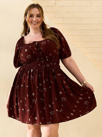 Gilmore Girls Allover Print Plus Dress - BoxLunch Exclusive