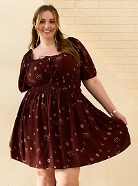 Gilmore Girls Allover Print Plus Dress - BoxLunch Exclusive