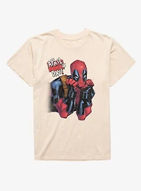 Marvel Deadpool April Pool's Day Cute Stare Mineral Wash T-Shirt