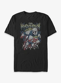 Star Wars: The Mandalorian And Grogu & Duo Hunters Metal Font Style Big Tall T-Shirt Box Lunch Exclusive