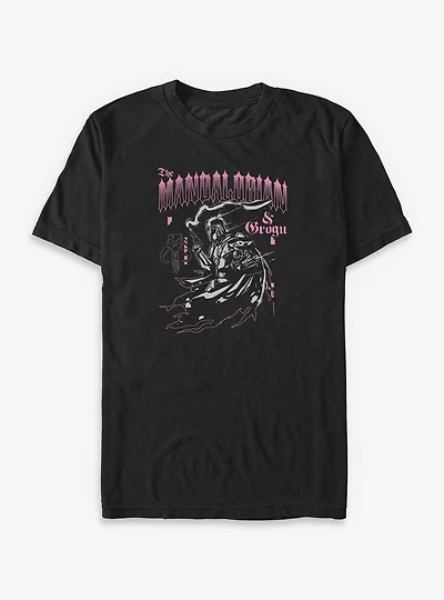 Star Wars: The Mandalorian And Grogu & Goth Font Style Big Tall T-Shirt Box Lunch Exclusive