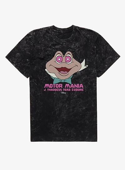 Disney Ichabod And Mr Toad Motor Mania Crazy Eyes Mineral Wash T-Shirt