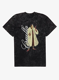 Disney Villains Cruella Cursive Mineral Wash T-Shirt