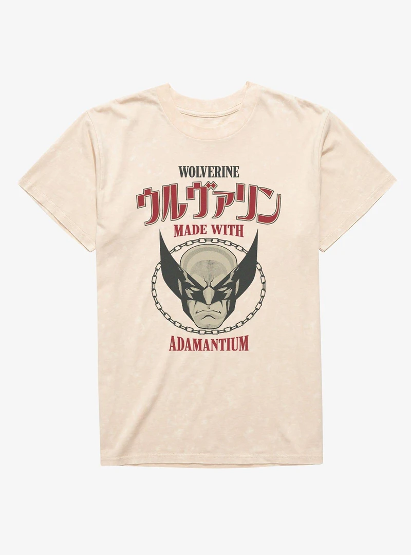 Marvel X-Men Comics Wolverine Made With Adamantium Mineral Wash T-Shirt