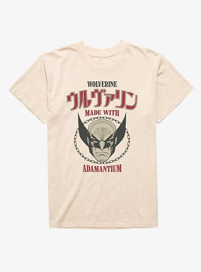 Marvel X-Men Comics Wolverine Made With Adamantium Mineral Wash T-Shirt