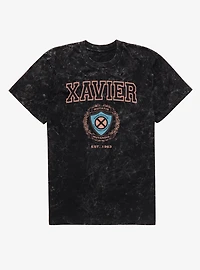 Marvel X-Men Comics Xavier School Of Higher Learning Mineral Wash T-Shirt