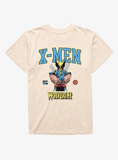 Marvel X-Men Comics Wolverine Arms Crossed Mineral Wash T-Shirt