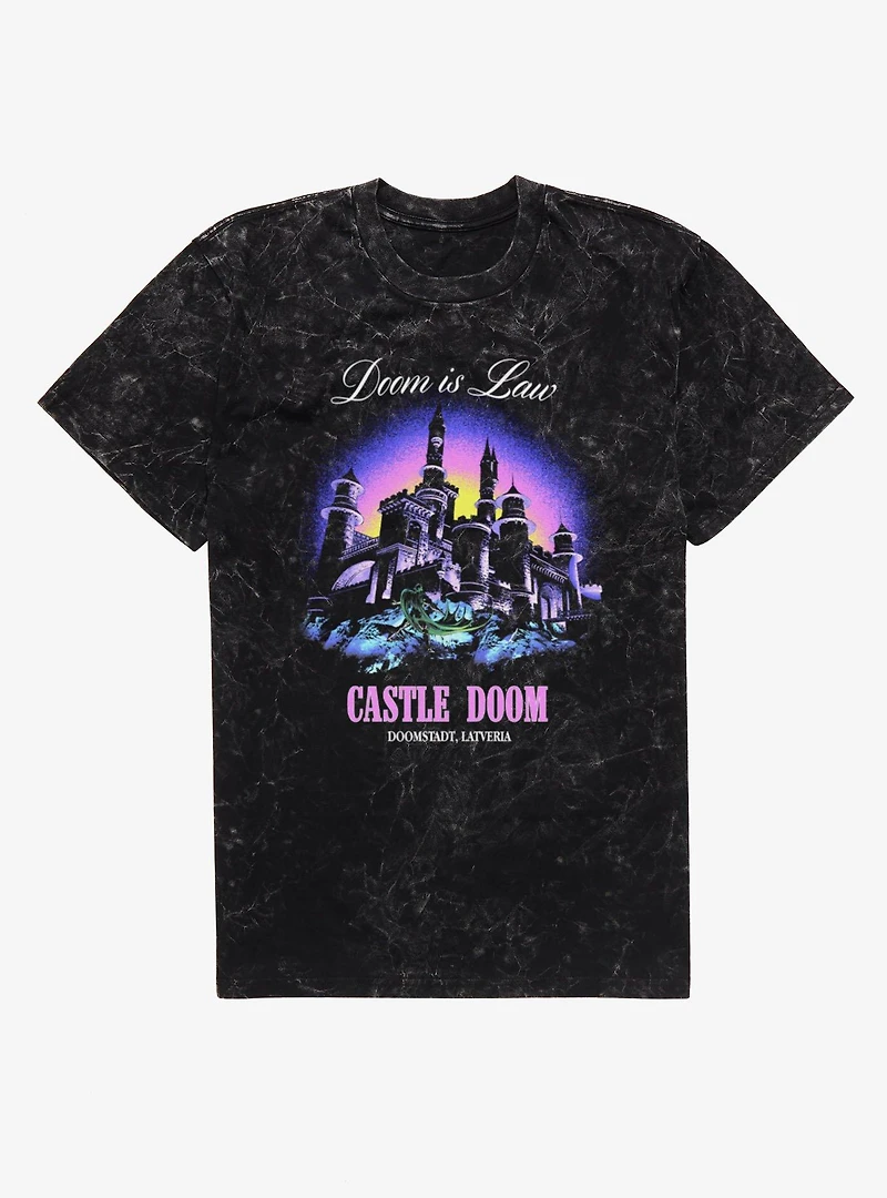 Marvel Comics Castle Doom Of Latveria Mineral Wash T-Shirt